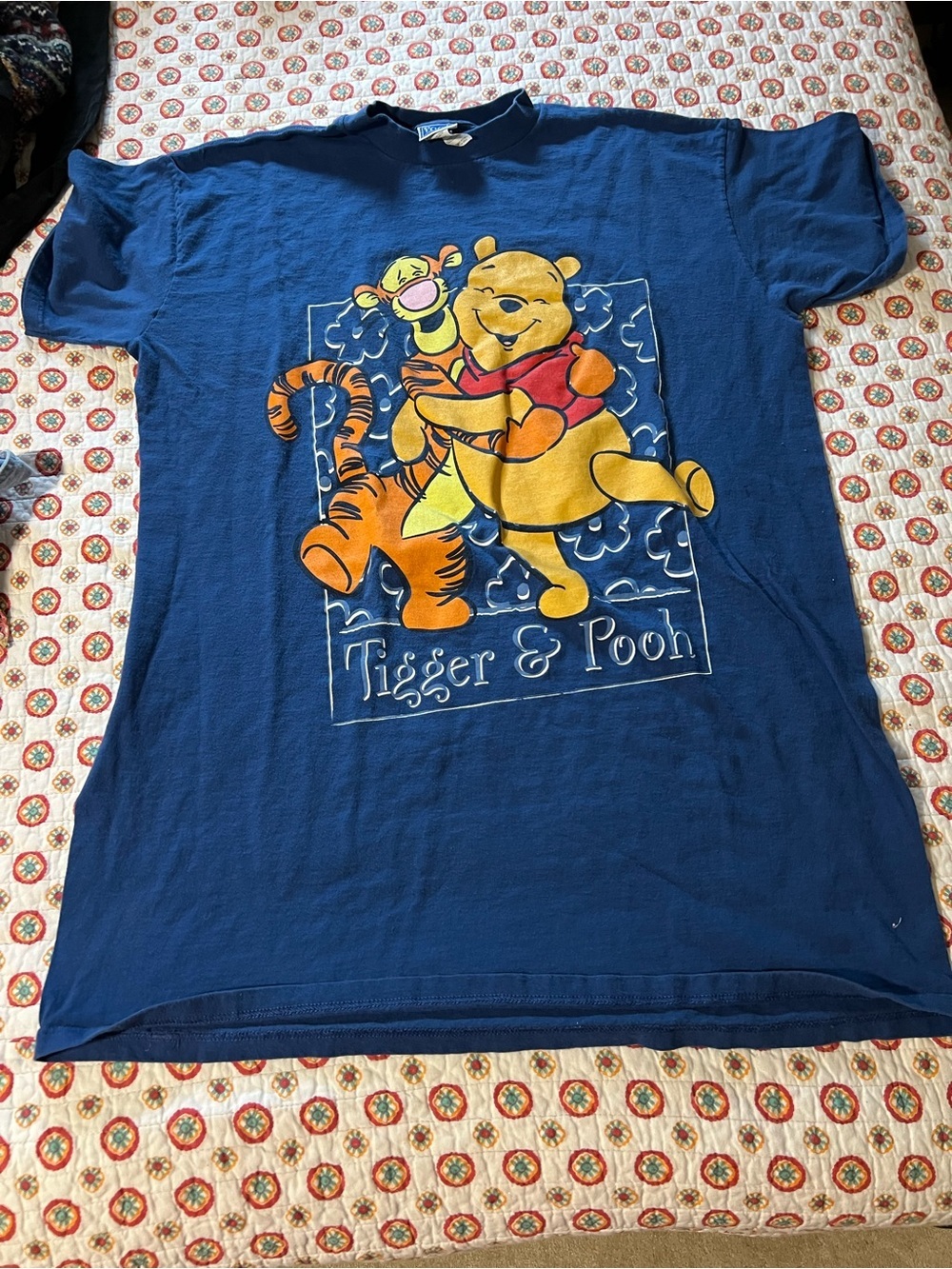 EUC Disney Winnie the Pooh & Tigger Blue Long Shirt Sleep size small - large